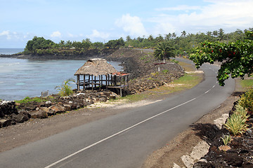 Image showing Road on the coast
