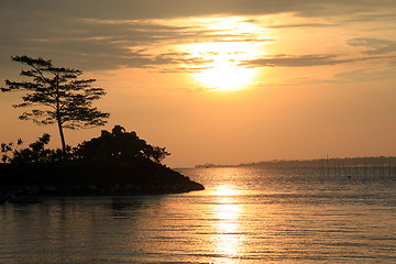 Image showing Sunset in Samoa