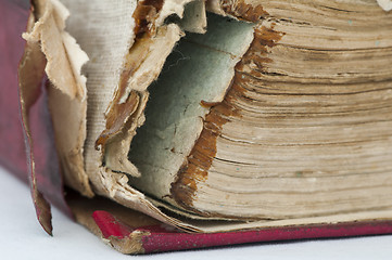 Image showing Old worn paper sheets of book