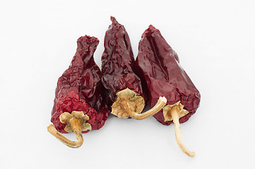 Image showing Dried red peppers