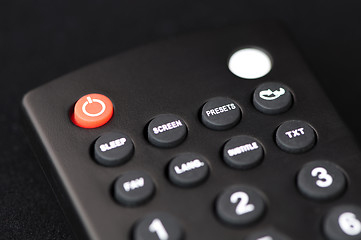 Image showing Television remote control buttons