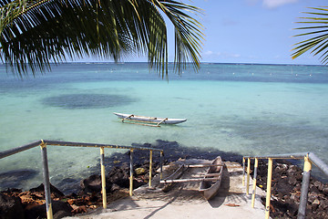 Image showing Beach and boats