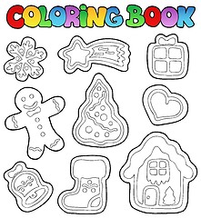 Image showing Coloring book gingerbread 1