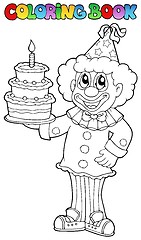 Image showing Coloring book with happy clown 3