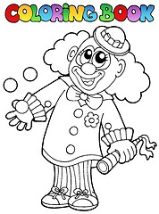 Image showing Coloring book with happy clown 8