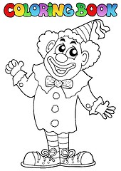 Image showing Coloring book with happy clown 7