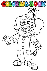 Image showing Coloring book with happy clown 5