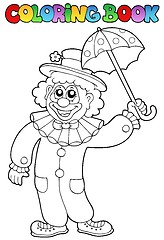 Image showing Coloring book with happy clown 6