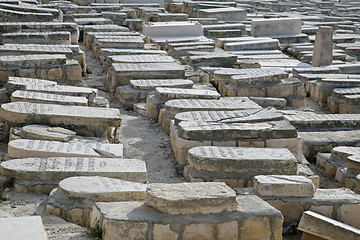 Image showing The Jewish cemetery on the Mount of Olives, in Jerusalem