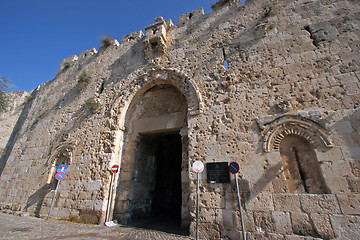 Image showing Zion gate Jerusalem