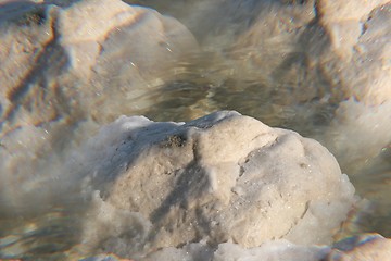 Image showing The big crystal of salt of Dead Sea