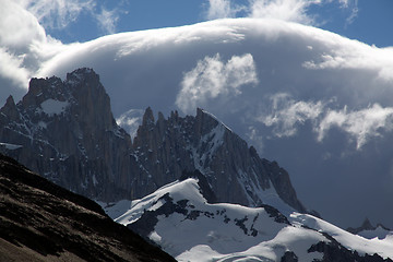 Image showing Clouds and mountain