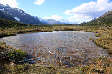 Image showing Mountain and lake