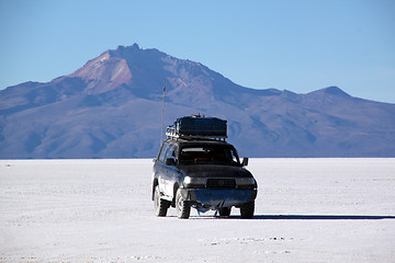 Image showing Car and salt desert