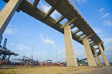 Image showing Under the bridge. Urban scene