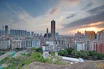 Image showing urban city sunset