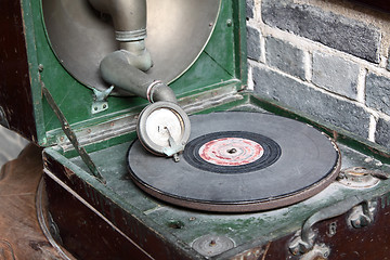 Image showing vintage analog turntable from the seventies 