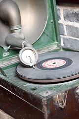 Image showing vintage analog turntable from the seventies 