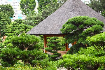 Image showing Pavilion and green trees