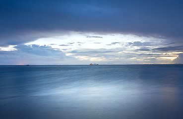 Image showing Beautiful sea sunset 