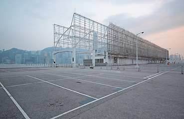 Image showing large numbered space parking lot 