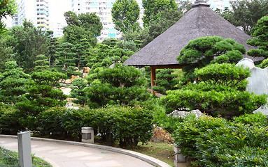 Image showing chinese style park in city