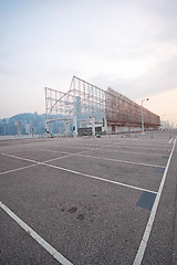 Image showing large numbered space parking lot 