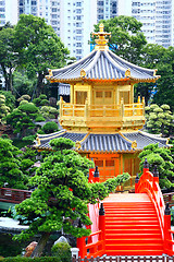 Image showing Pavilion of Absolute Perfection in the Nan Lian Garden, Hong Kon