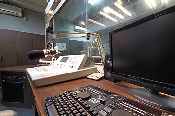 Image showing control panel in a radio studio