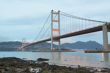 Image showing Tsing Ma Bridge at day 