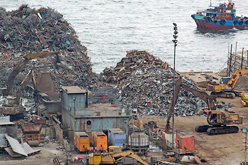 Image showing scrap yard recycling