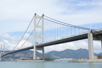 Image showing Tsing Ma Bridge at day 