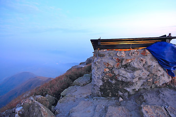 Image showing Mountain Over the Sunset 