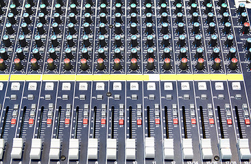 Image showing buttons equipment in audio recording studio