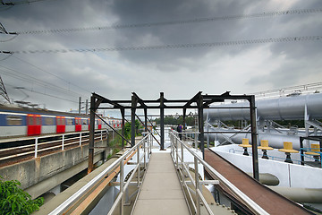Image showing steel path at outdoor industry