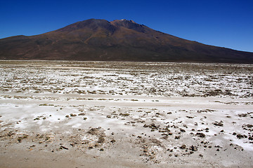 Image showing Mountain and salt desert