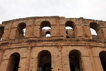 Image showing The amphitheater in El-Jem, Tunisia