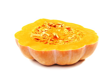 Image showing Half a ripe pumpkin