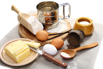 Image showing Products for cooking cakes with caraway seeds.