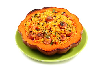 Image showing Roast in a pumpkin.