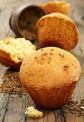 Image showing Cupcakes with caraway seeds.