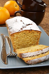 Image showing Almond cupcake on a platter.