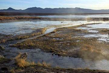 Image showing Mountain and hot springs
