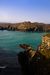 Image showing Irish coastline cliff landscape intense colors