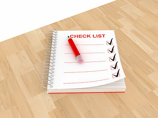 Image showing Check list note paper 