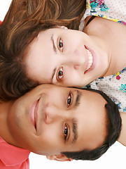 Image showing man and woman iosolated over white background 