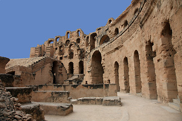 Image showing The amphitheater in El-Jem, Tunisia