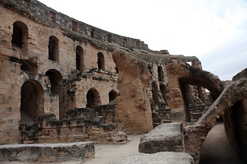 Image showing The amphitheater in El-Jem, Tunisia