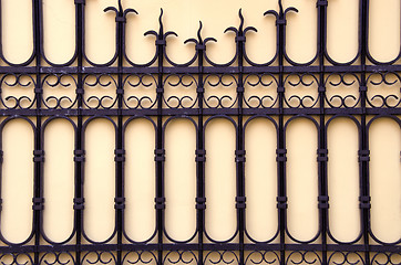 Image showing Decorative gate. Architectural metal background.