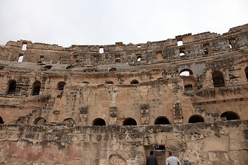 Image showing The amphitheater in El-Jem, Tunisia